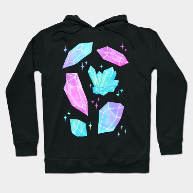 Pastel Watercolor Crystals | Nikury Hoodie by Nikury